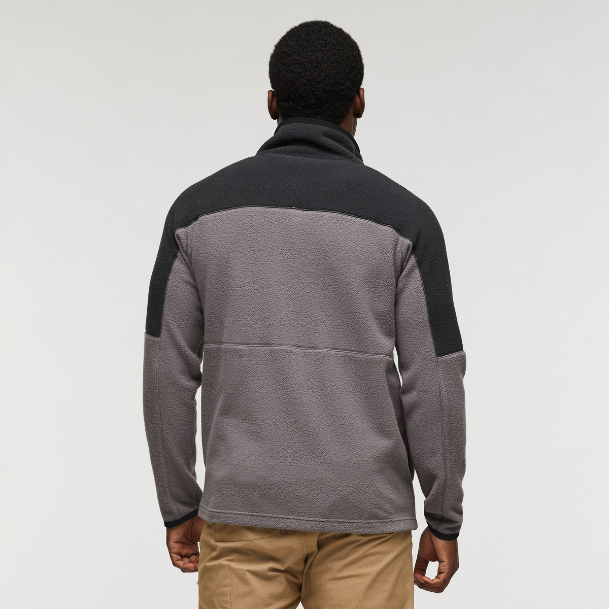 Abrazo Half-Zip Fleece Jacket - Men's, Black/Cinder, Model Jeremy