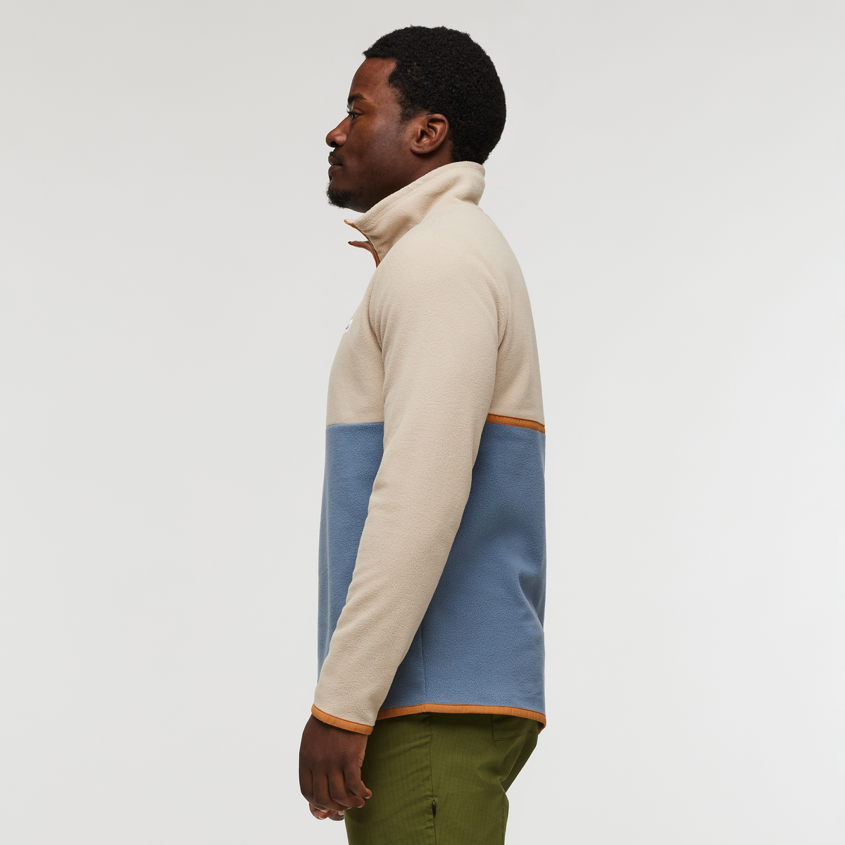 Amado Fleece Pullover - Men's, Oatmeal/Tempest, Model Jeremy