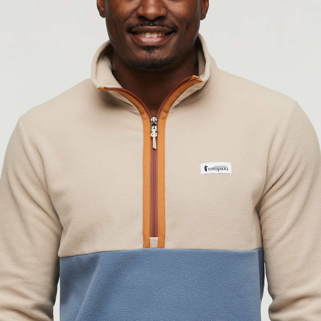 Amado Fleece Pullover - Men's, Oatmeal/Tempest, Model Jeremy