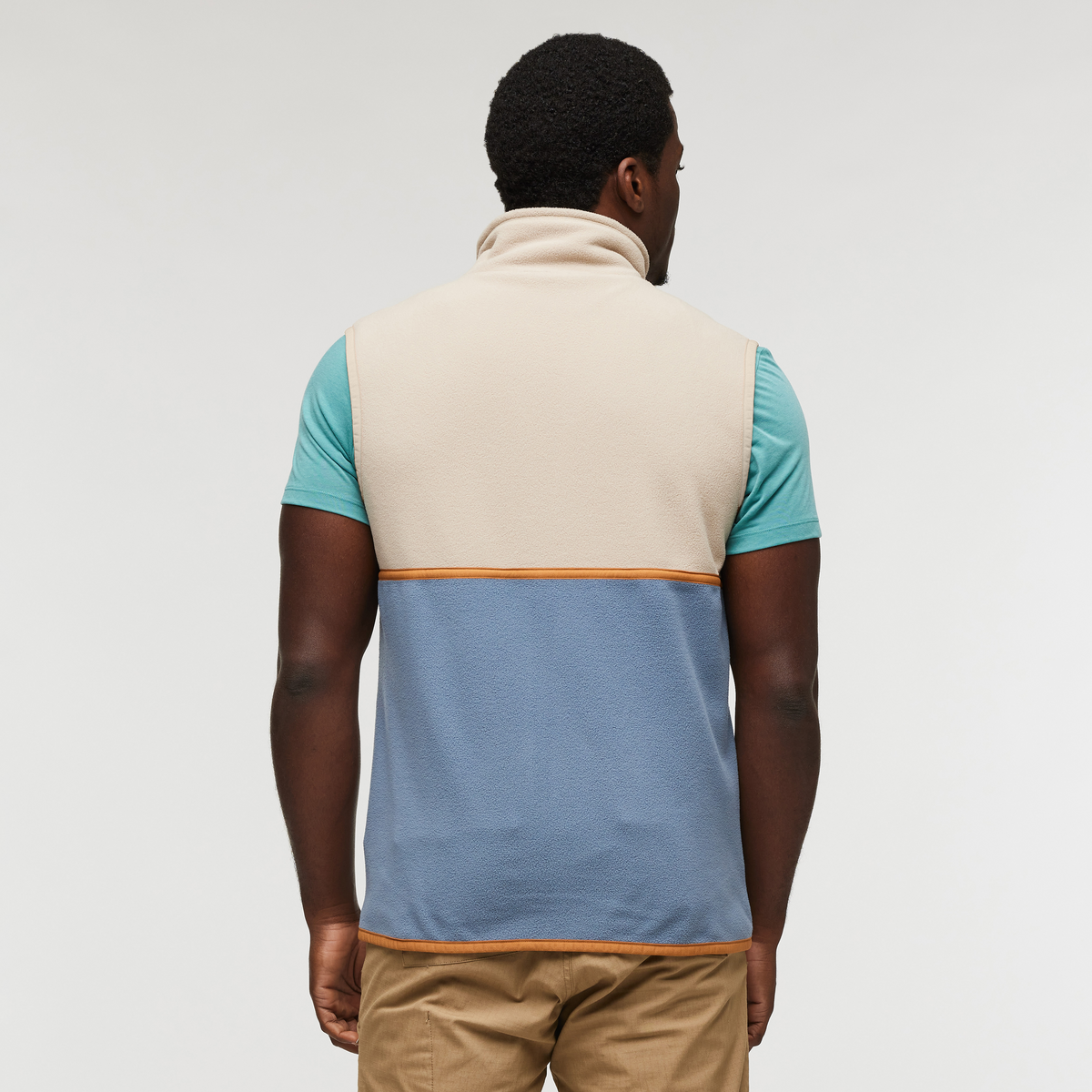 Amado Fleece Vest - Men's, Oatmeal/Tempest, Model Jeremy