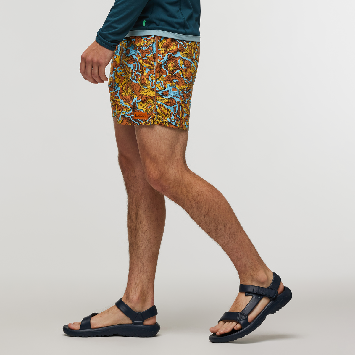 Brinco Short - Print - Men's, Blue Sky/Sunset, Model Kellan