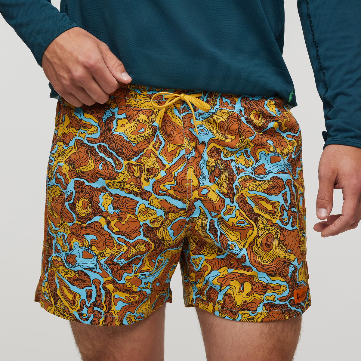 Brinco Short - Print - Men's, Blue Sky/Sunset, Model Kellan