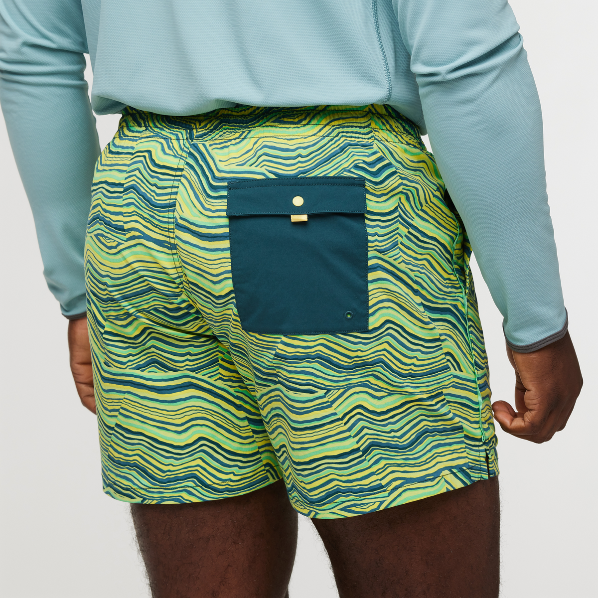 Brinco Short - Print - Men's, Parakeet/Abyss, Model Jeremy