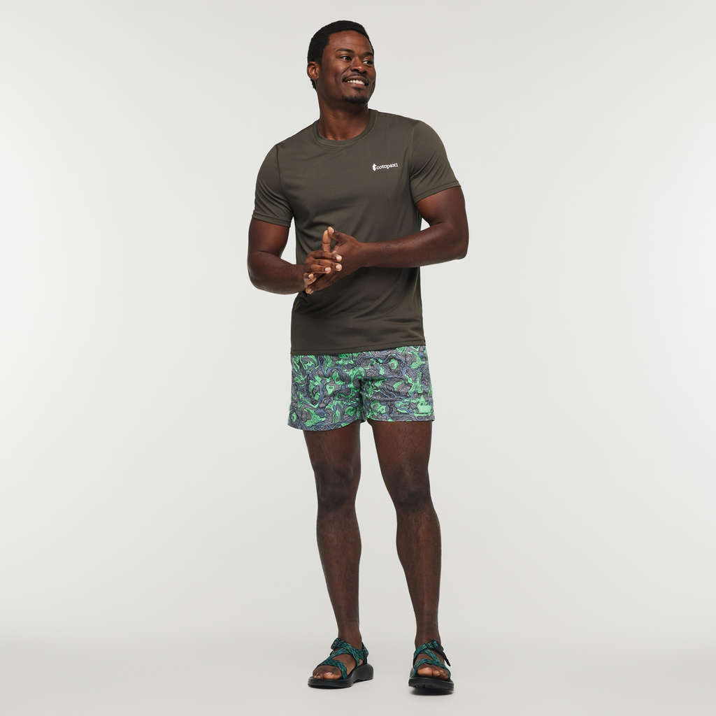 Brinco Short - Print - Men's, Tempest/Parakeet, Model Jeremy