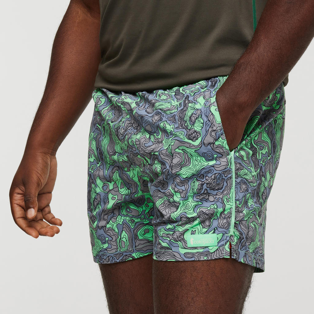 Brinco Short - Print - Men's, Tempest/Parakeet, Model Jeremy