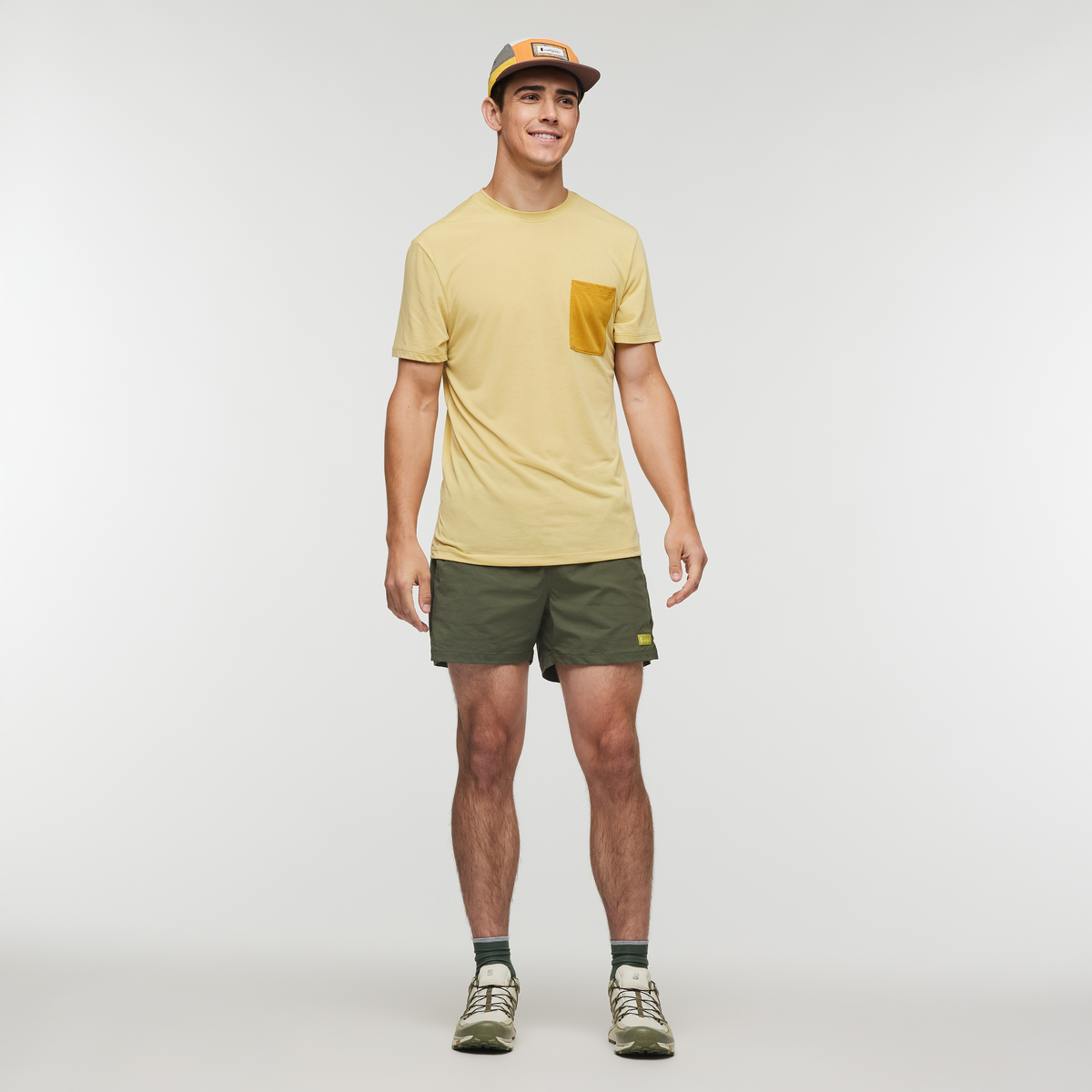 Brinco 5 Inch Short - Solid - Men's, Fatigue, Model Kellan