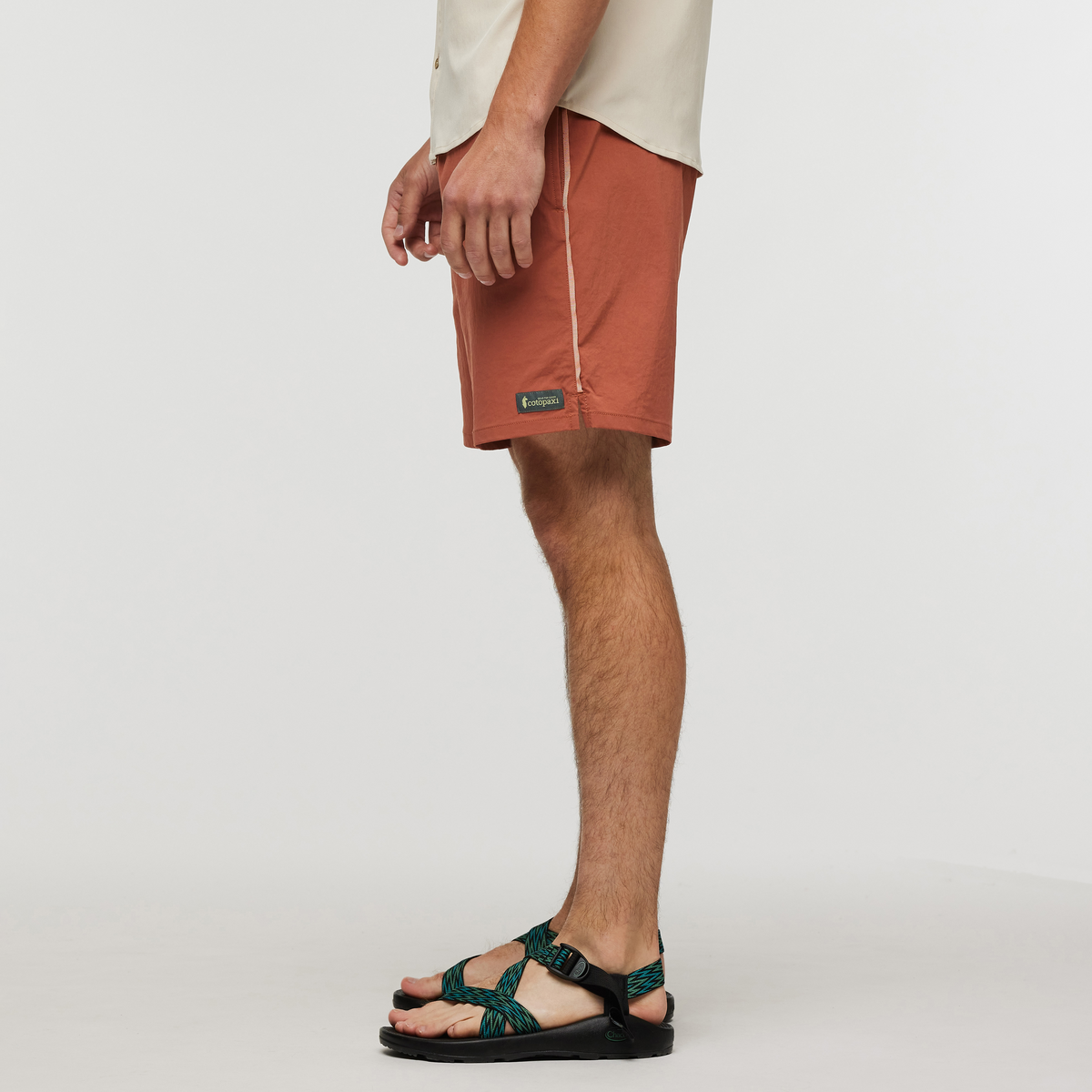 Brinco 7 Inch Short - Solid - Men's, Faded Brick, Model Kellan