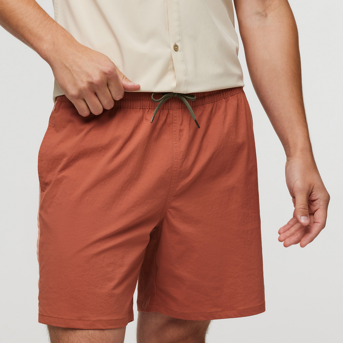 Brinco 7 Inch Short - Solid - Men's, Faded Brick, Model Kellan