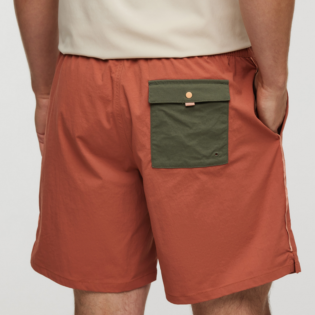 Brinco 7 Inch Short - Solid - Men's, Faded Brick, Model Kellan