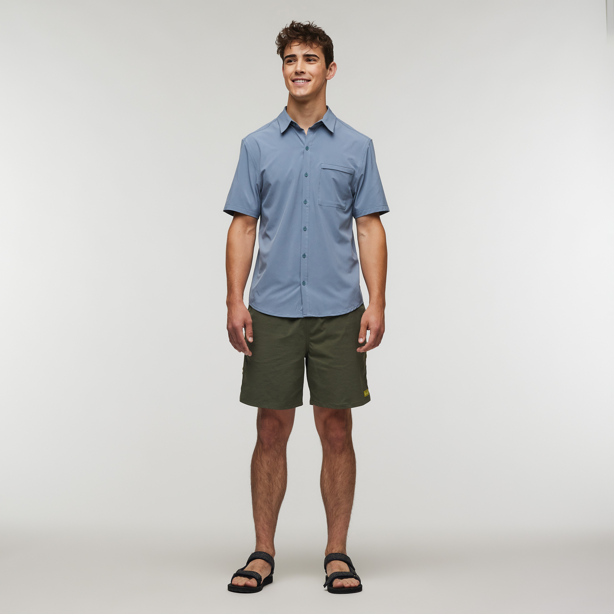Brinco 7 Inch Short - Solid - Men's, Fatigue, Model Kellan