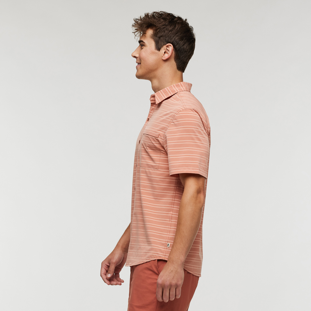 Cambio Button Up - Print - Men's, Faded Brick, Model Kellan