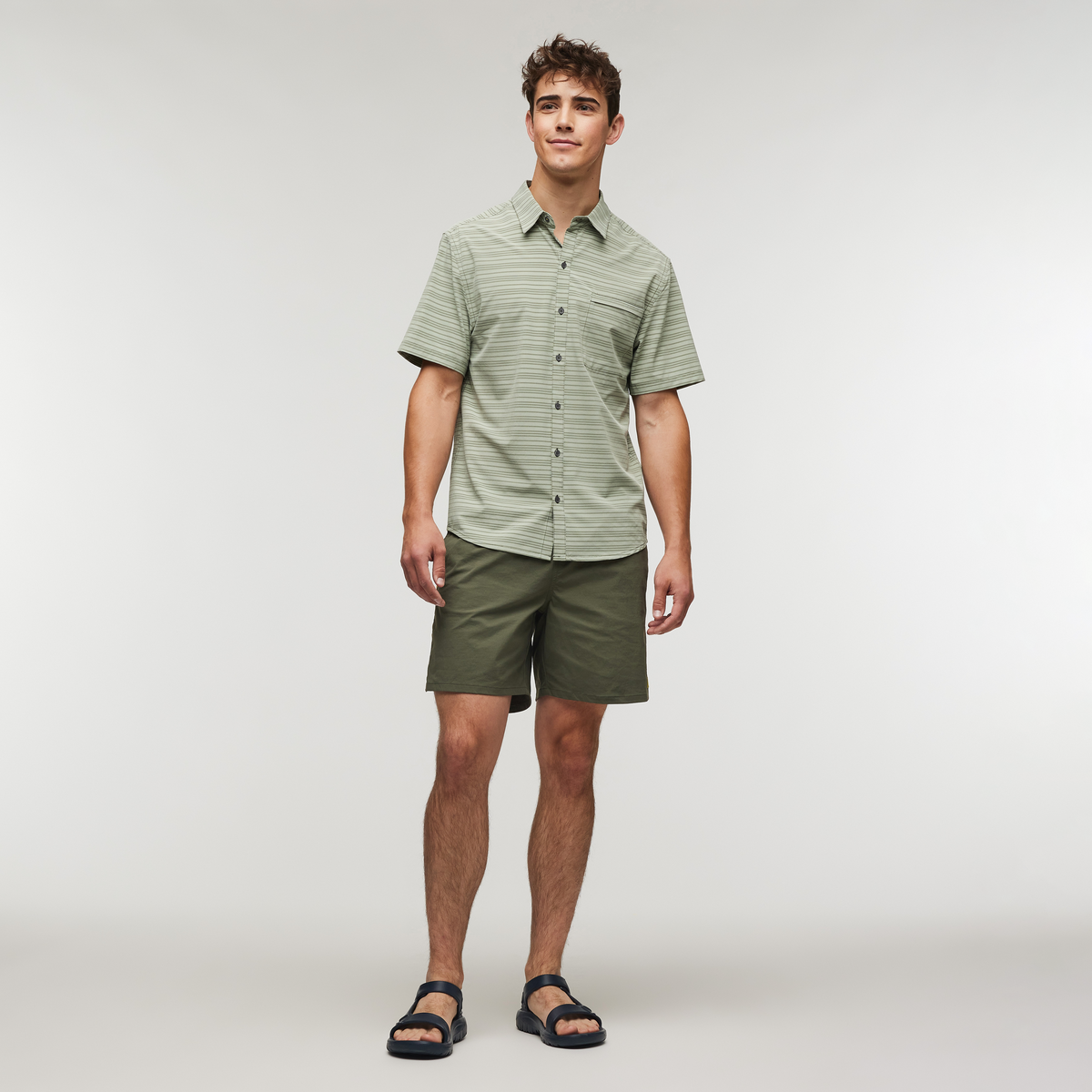 Cambio Button Up - Print - Men's, Fatigue, Model Kellan