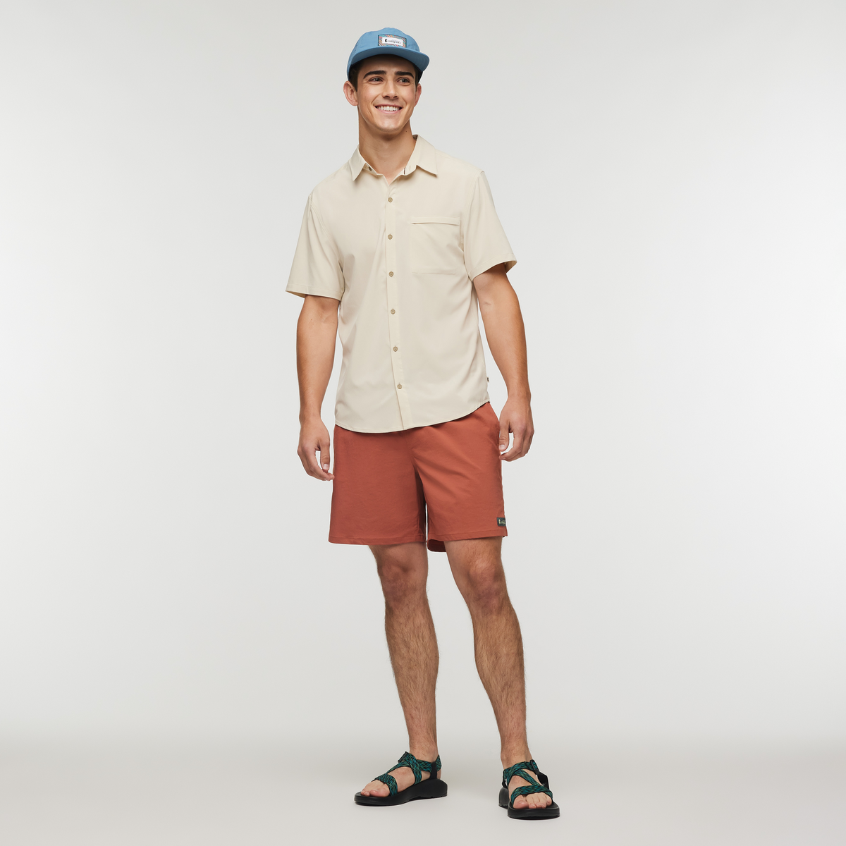 Cambio Button Up Shirt - Men's, Cream, Model Kellan