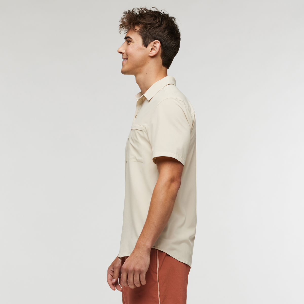 Cambio Button Up Shirt - Men's, Cream, Model Kellan