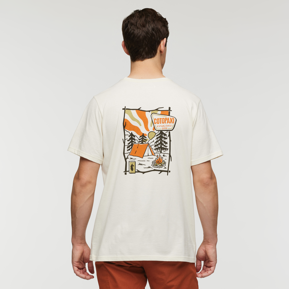 Camp Life Pocket T-Shirt - Men's, Bone, Model Kellan