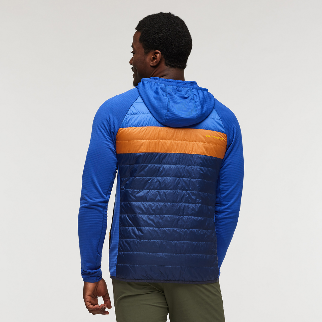 Capa Hybrid Insulated Hooded Jacket - Men's, Scuba Blue/Maritime, Model Jeremy