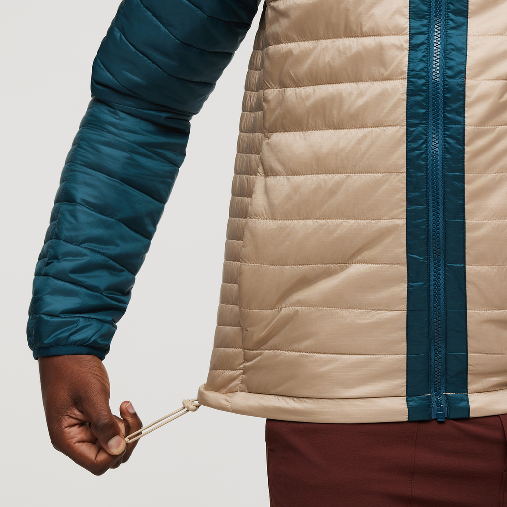 Capa Insulated Hooded Jacket - Men's, Abyss/Oatmeal, Model Jeremy