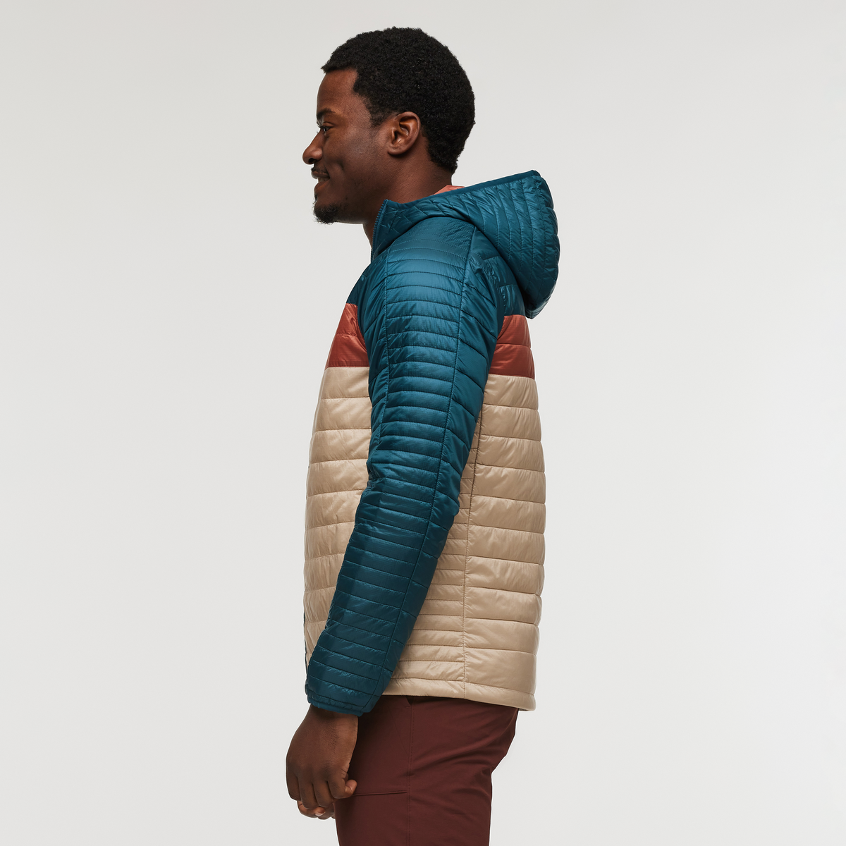 Capa Insulated Hooded Jacket - Men's, Abyss/Oatmeal, Model Jeremy