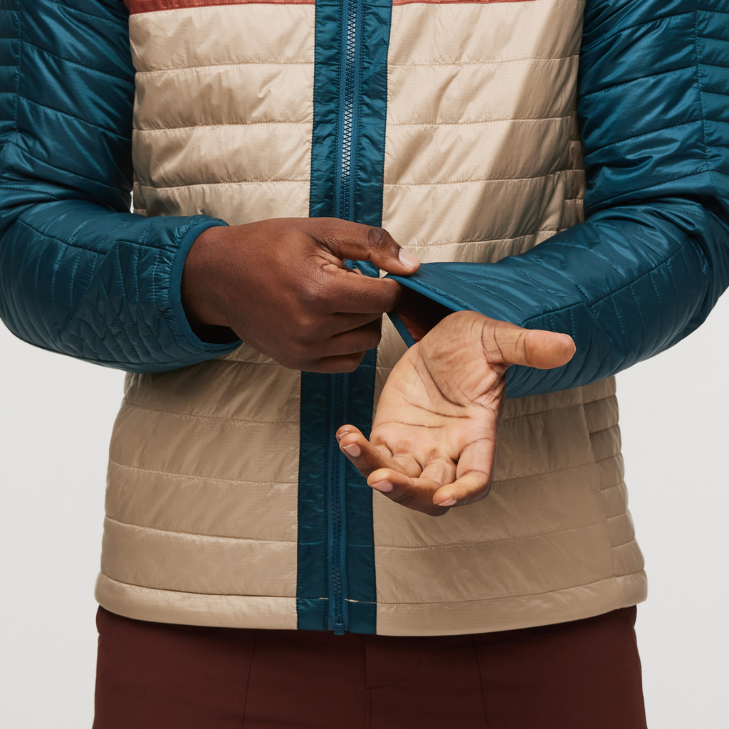 Capa Insulated Hooded Jacket - Men's, Abyss/Oatmeal, Model Jeremy