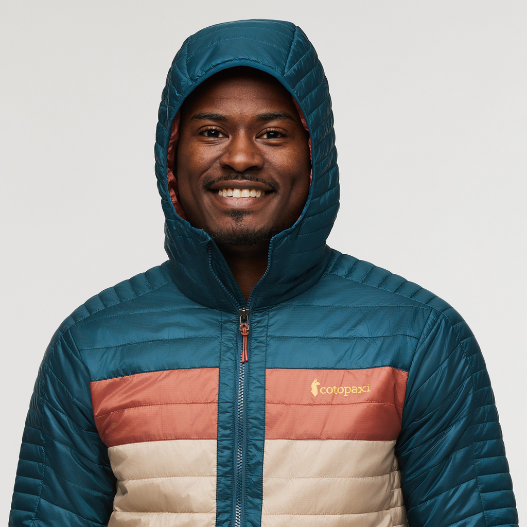 Capa Insulated Hooded Jacket - Men's, Abyss/Oatmeal, Model Jeremy