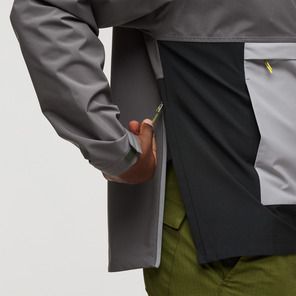 Cielo Rain Anorak - Men's, Cinder/Black, Model Jeremy