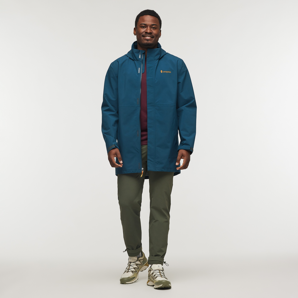 Cielo Rain Parka - Men's, Abyss, Model Jeremy