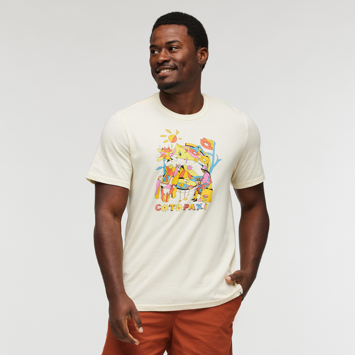 Ecuadorian Days T-Shirt - Men's, Bone, Model Jeremy