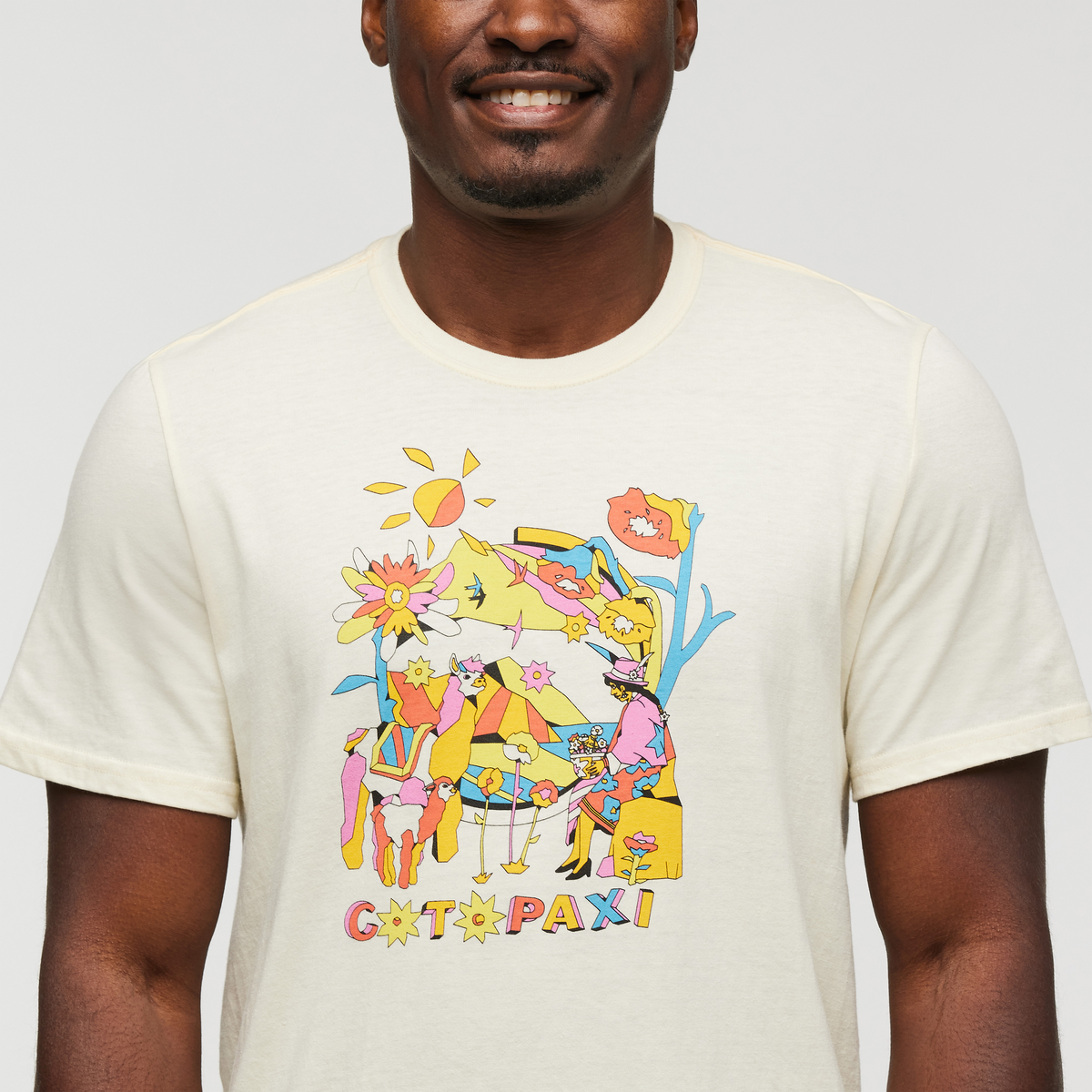 Ecuadorian Days T-Shirt - Men's, Bone, Model Jeremy