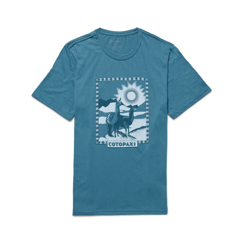 Llama Greetings T-Shirt - Men's, Blue Spruce