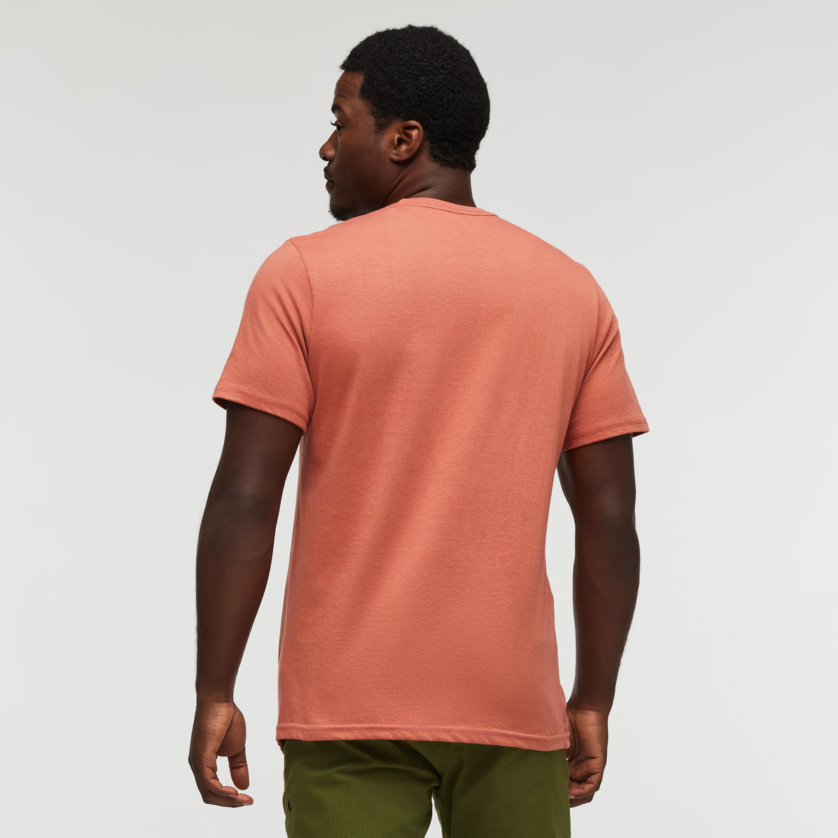 Llama Greetings T-Shirt - Men's, Faded Brick, Model Jeremy