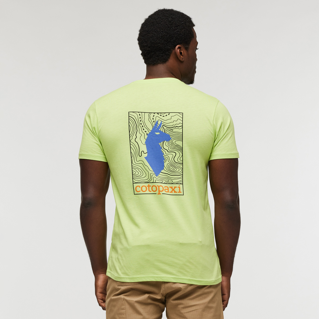 Llama Map T-Shirt - Men's, Lime, Model Jeremy