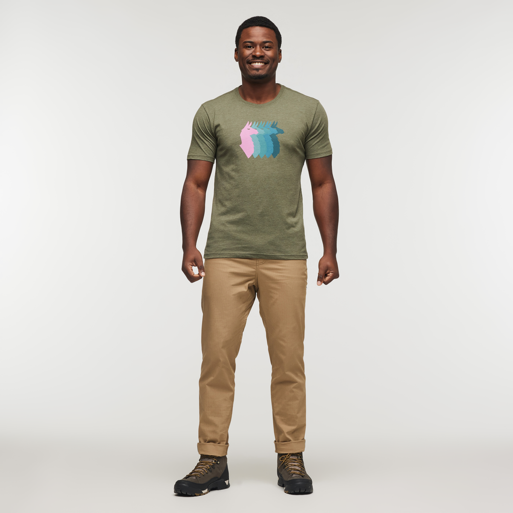 Llama Sequence T-Shirt - Men's, Fatigue, Model Jeremy