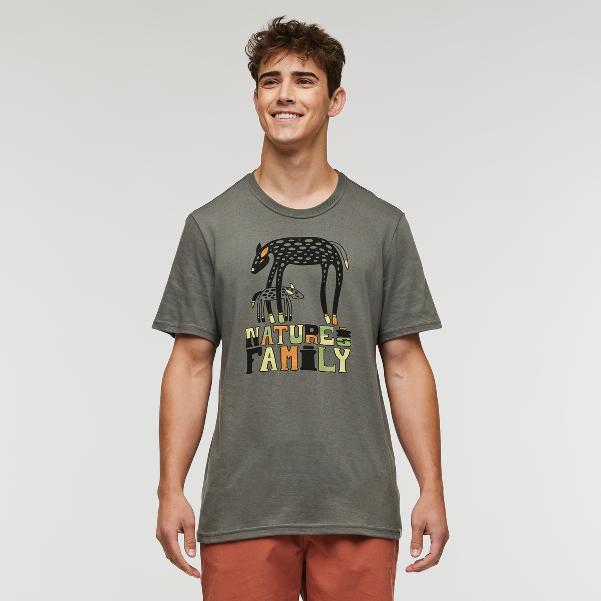 Nature Is Family T-Shirt - Men's, Fatigue, Model Kellan