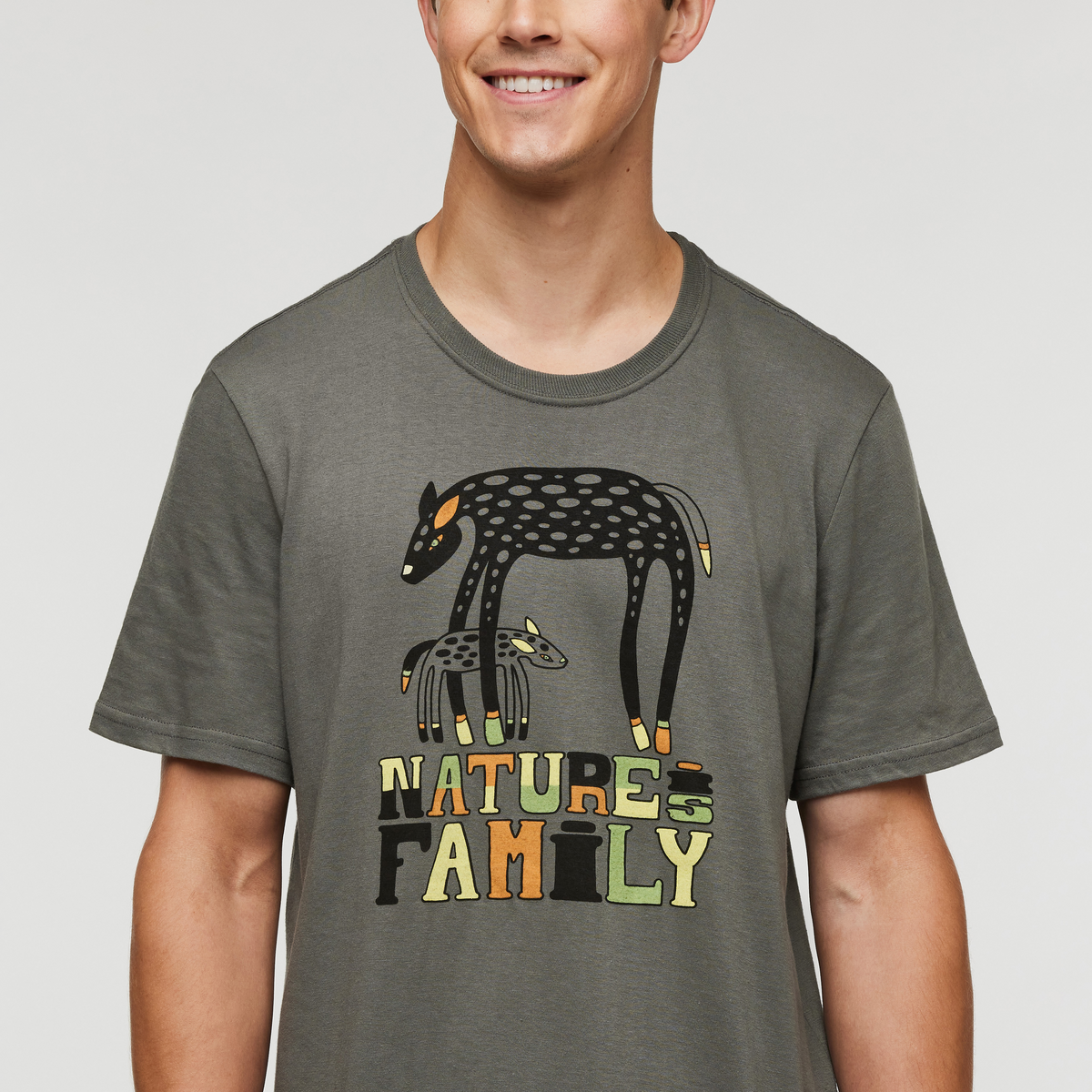 Nature Is Family T-Shirt - Men's, Fatigue, Model Kellan