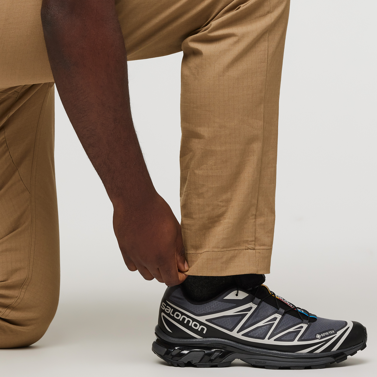 Salto Ripstop Pant - Men's, Desert, Model Jeremy