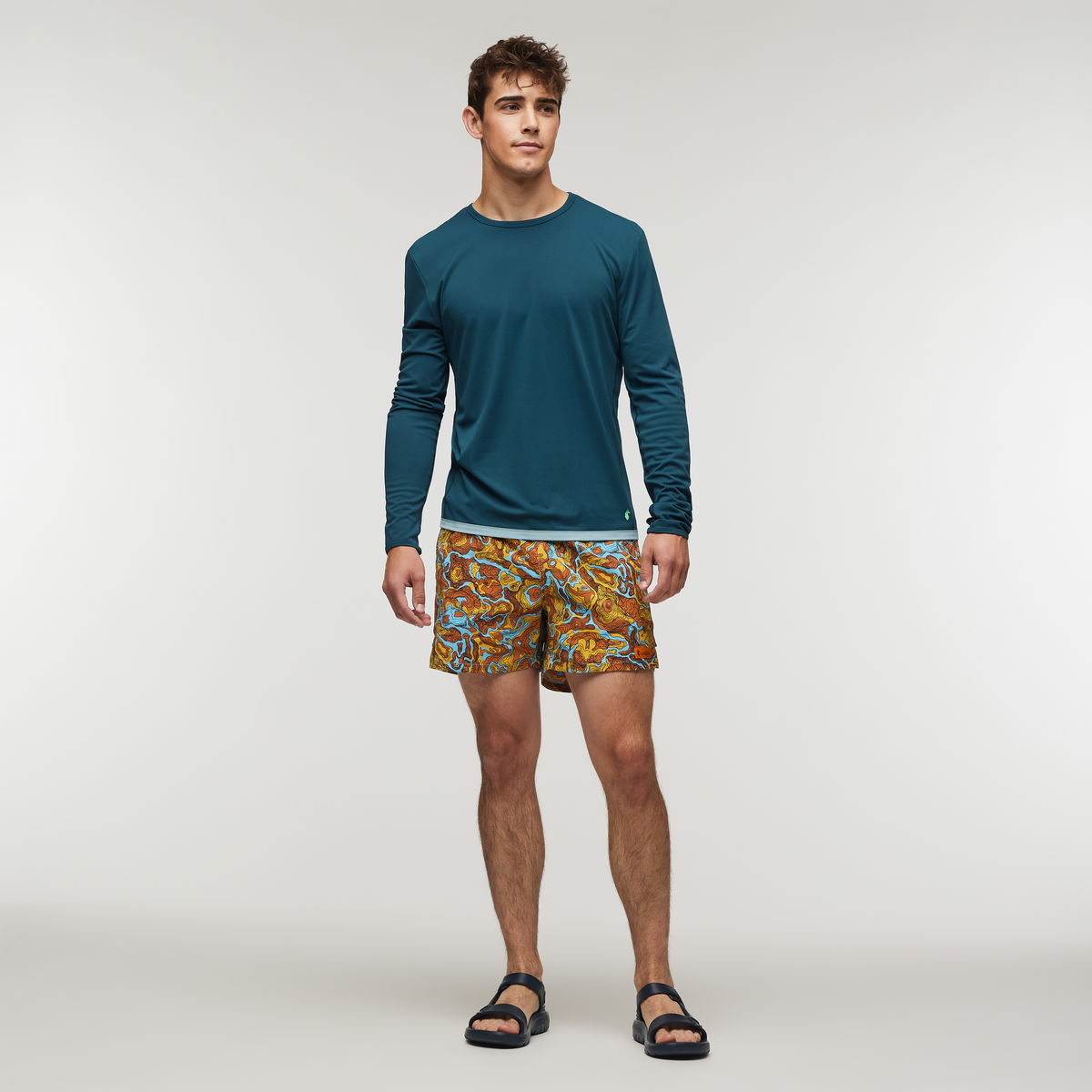 Sombra Long-Sleeve Sun Shirt - Men's, Abyss, Model Kellan