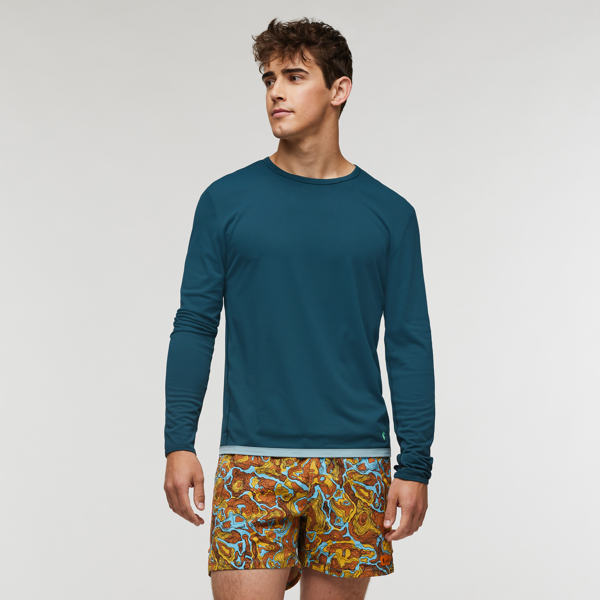 Sombra Long-Sleeve Sun Shirt - Men's, Abyss, Model Kellan