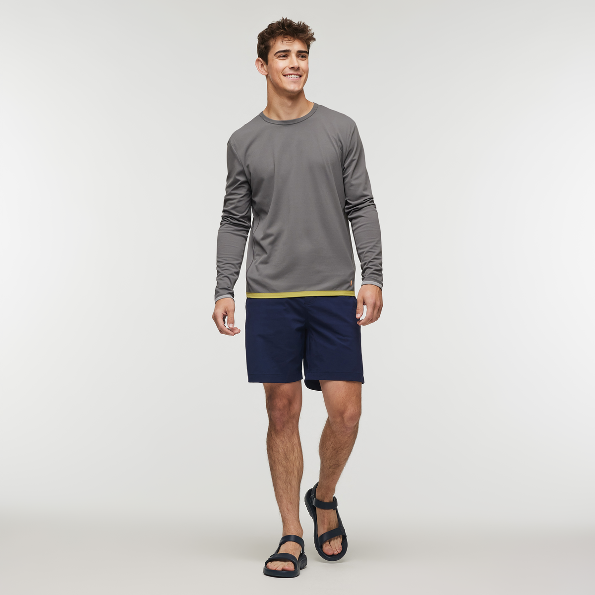 Sombra Long-Sleeve Sun Shirt - Men's, Cinder, Model Kellan