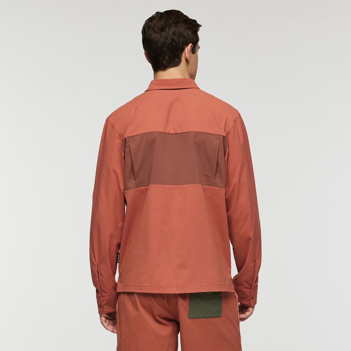 Sumaco Long-Sleeve Shirt - Men's, Faded Brick/Acorn, Model Kellan