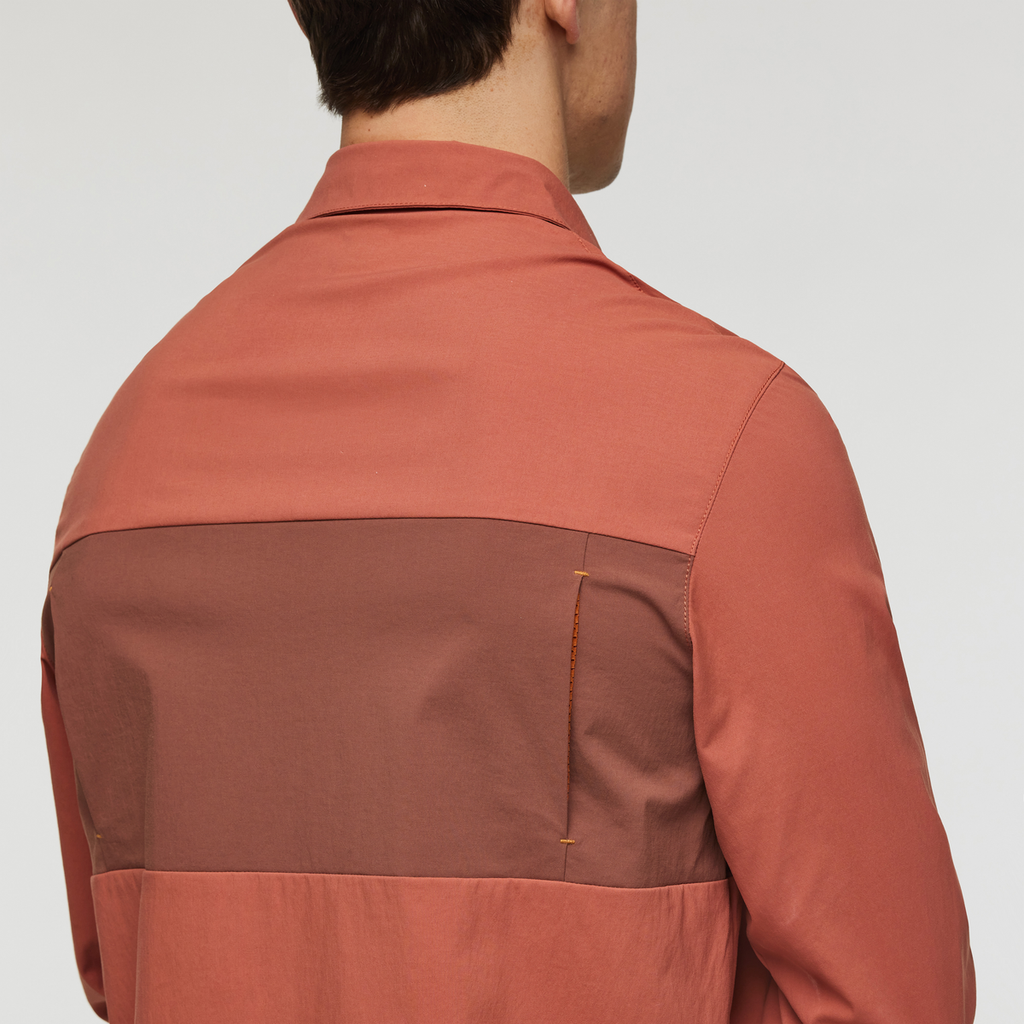 Sumaco Long-Sleeve Shirt - Men's, Faded Brick/Acorn, Model Kellan