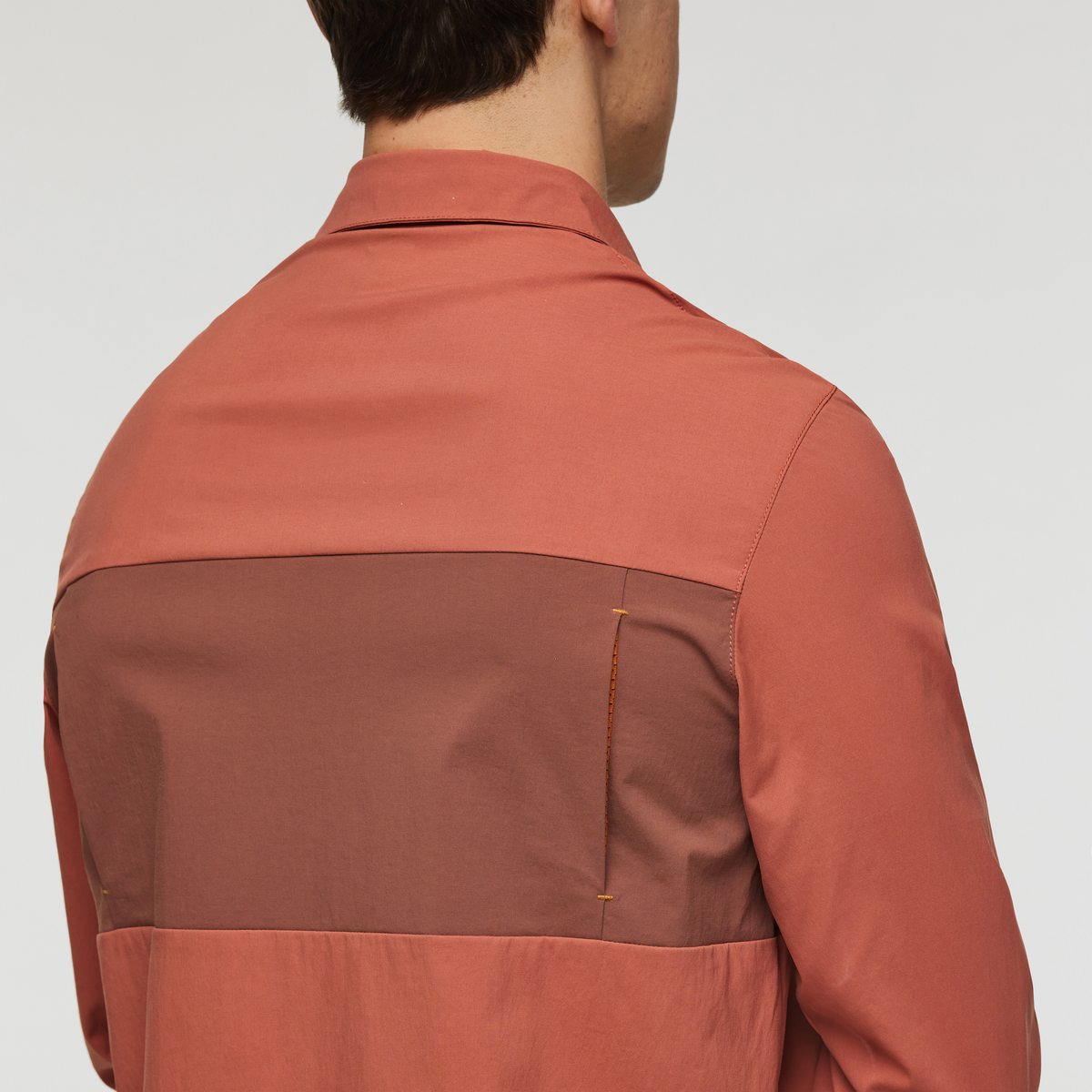Sumaco Long-Sleeve Shirt - Men's, Faded Brick/Acorn, Model Kellan
