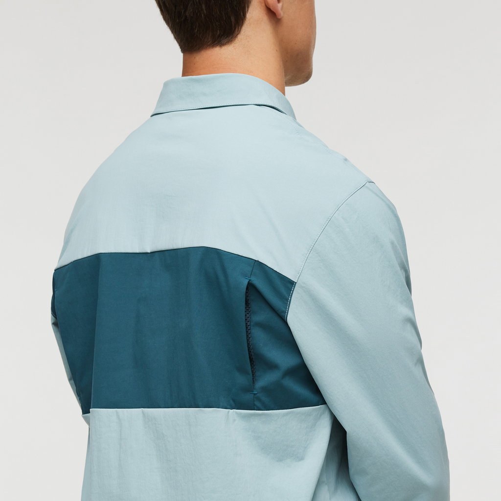 Sumaco Long-Sleeve Shirt - Men's, Sea Spray/Abyss, Model Kellan