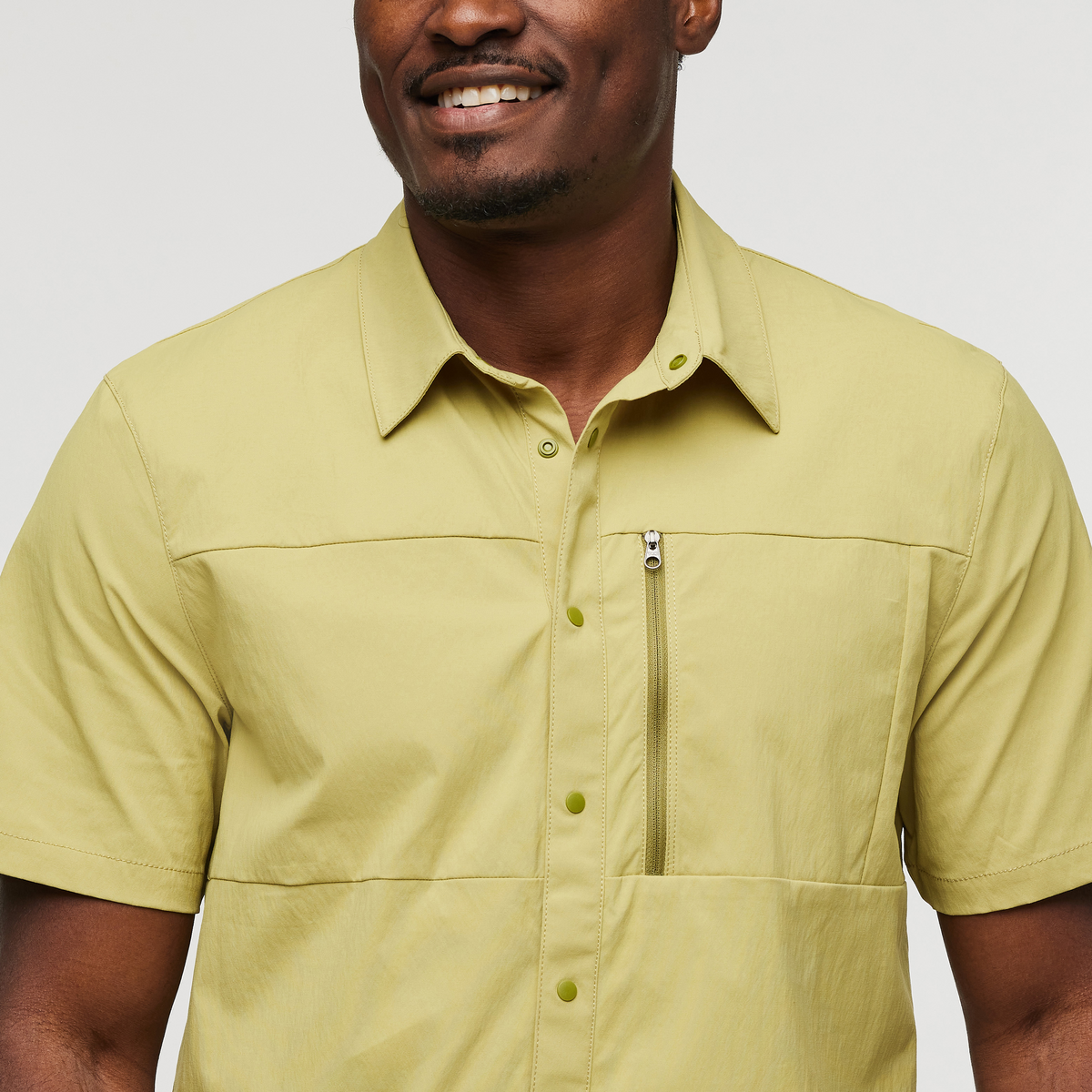 Sumaco Short-Sleeve Shirt - Men's, Lemongrass, Model Jeremy