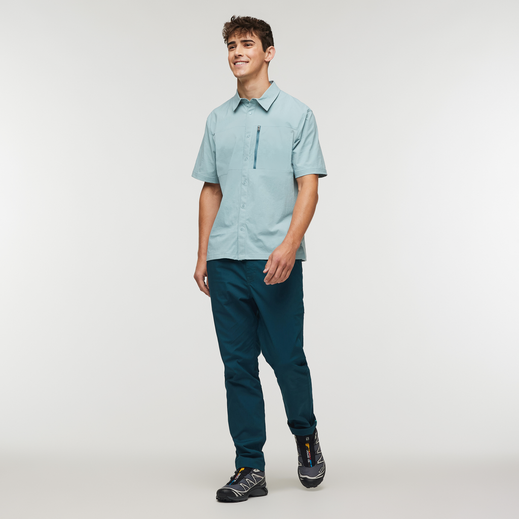 Sumaco Short-Sleeve Shirt - Men's, Sea Spray, Model Kellan