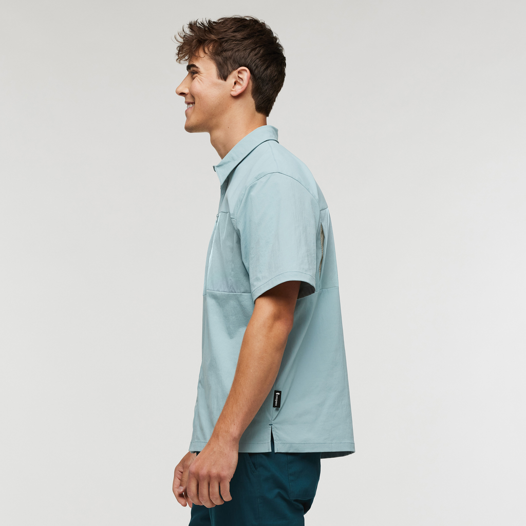 Sumaco Short-Sleeve Shirt - Men's, Sea Spray, Model Kellan