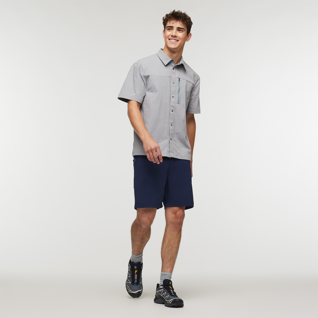Sumaco Short-Sleeve Shirt - Men's, Smoke, Model Kellan