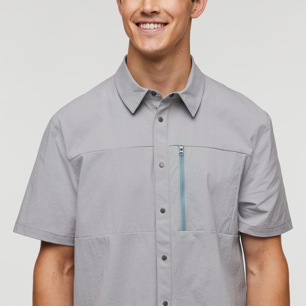 Sumaco Short-Sleeve Shirt - Men's, Smoke, Model Kellan