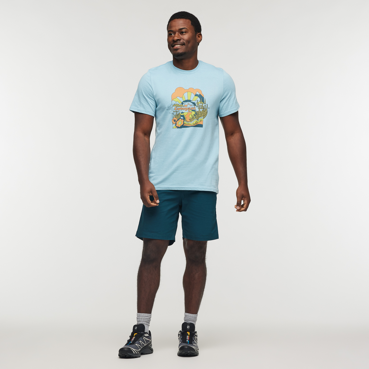 Utopia T-Shirt - Men's, Sea Spray, Model Jeremy