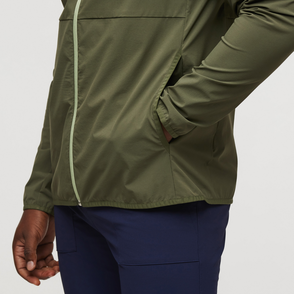 Vuelta Performance Windbreaker Jacket - Men's, Fatigue, Model Jeremy