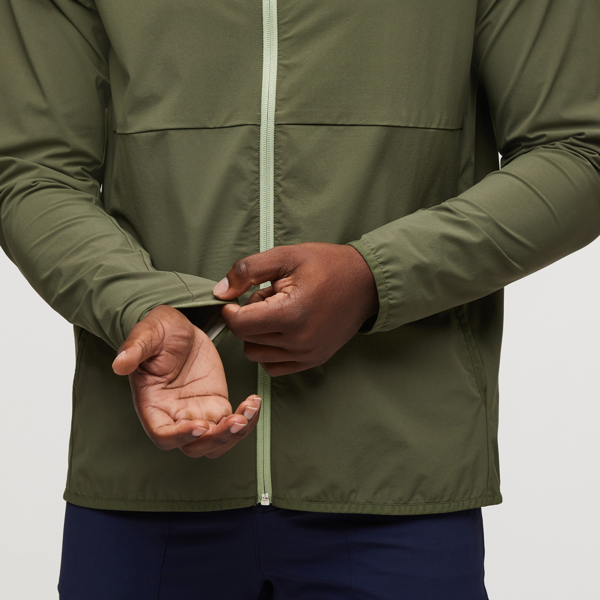 Vuelta Performance Windbreaker Jacket - Men's, Fatigue, Model Jeremy